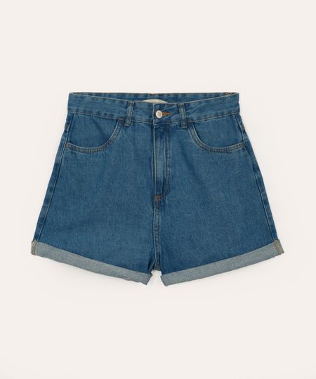 short mom jeans juvenil azul 10 short mom jeans juvenil azul 10