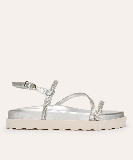 papete flatform feminina metalizada oneself prateada 35 papete flatform feminina metalizada oneself prateada 35