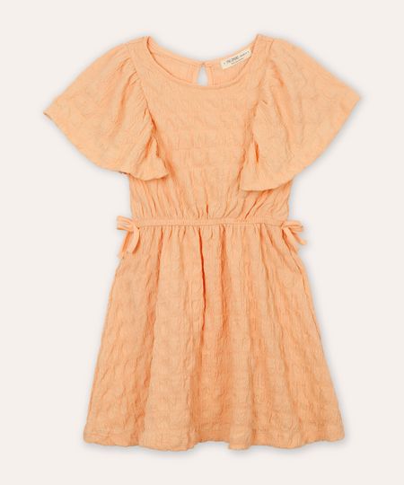 vestido infantil texturizado laranja 6 vestido infantil texturizado laranja 6