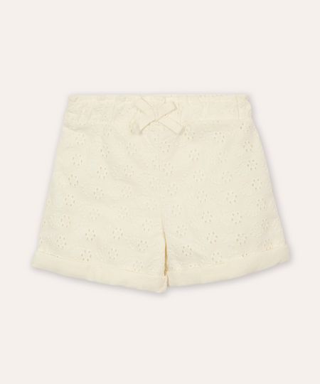short de laise infantil floral off white 6-9 short de laise infantil floral off white 6-9