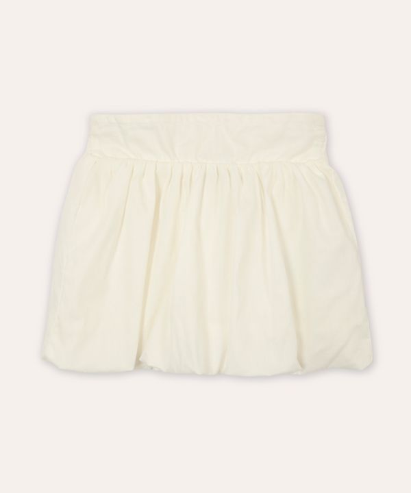 saia balonê infantil de sarja off white 1