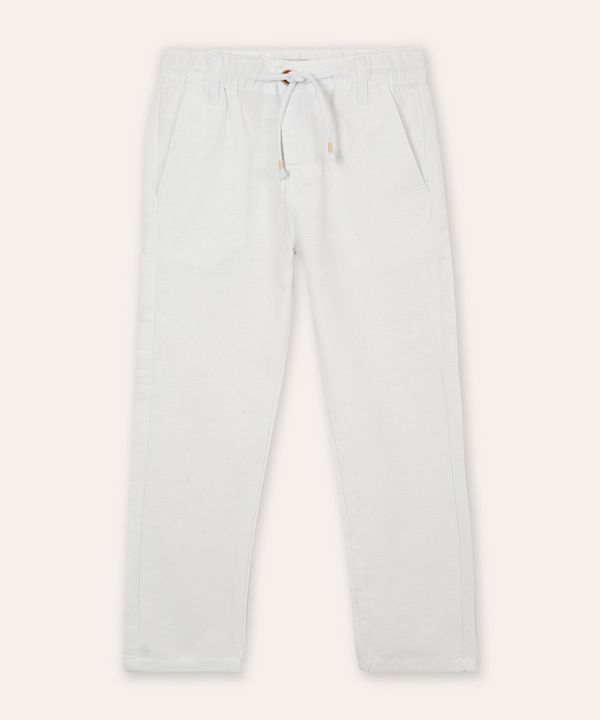 calça reta infantil branca 4