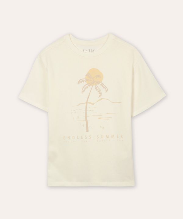 camiseta de algodão juvenil endless summer - off white 14