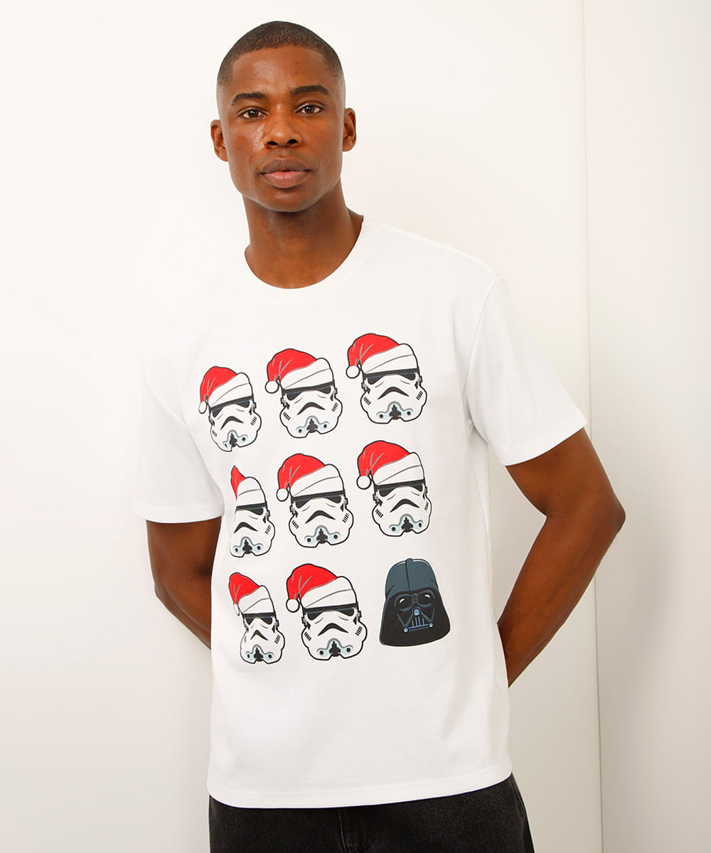 camiseta de algodão star wars off white
