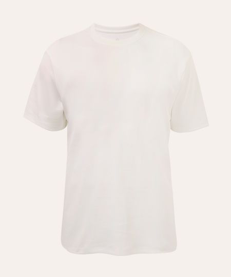 camiseta de algodão peruano plus size branca GG3
