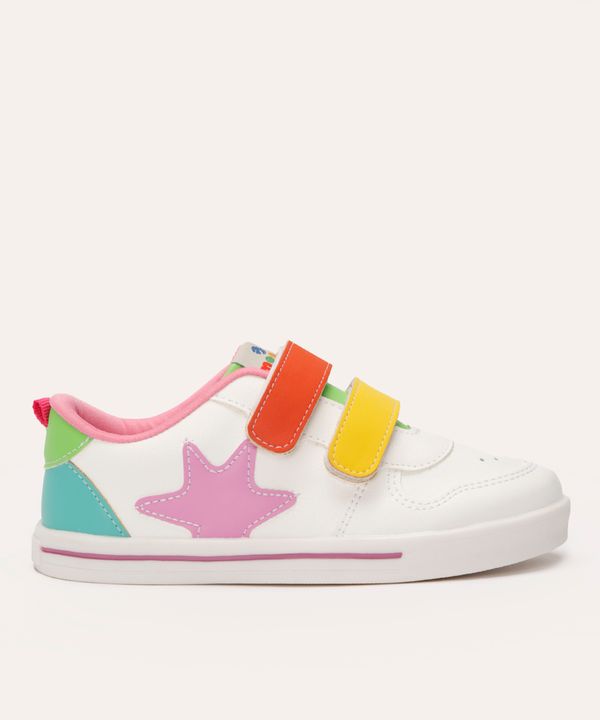 tênis infantil com velcro mooui colorido 33