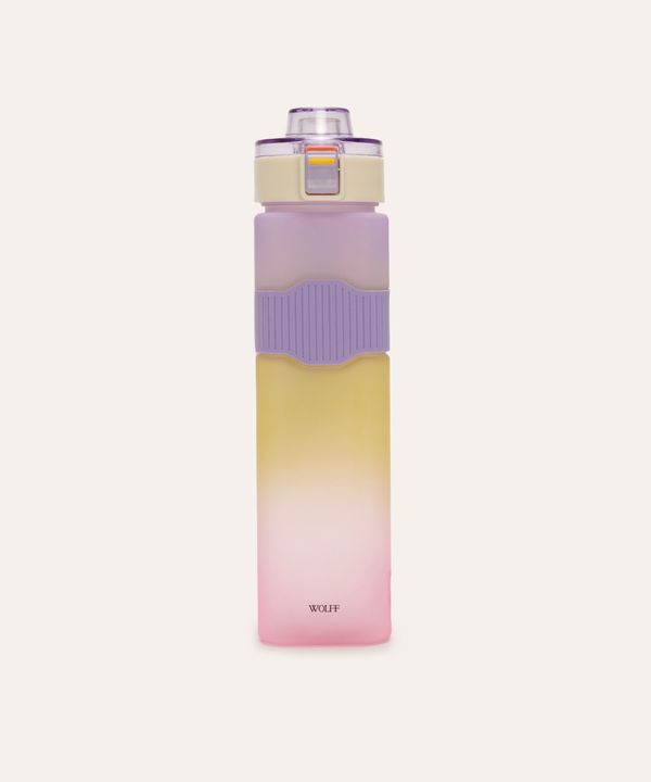 garrafa wolff com canudo degradê e alça 900ml lilás UNICO