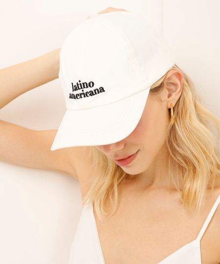 boné aba curva latino americana branco UNICO boné aba curva latino americana branco UNICO