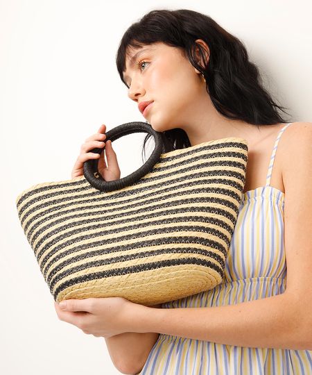 bolsa tote listrada colorido UNICO bolsa tote listrada colorido UNICO