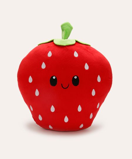 almofada de pelúcia morango vermelha UNICO almofada de pelúcia morango vermelha UNICO