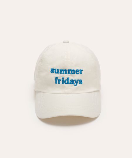boné de sarja aba curva summer fridays branco UNICO