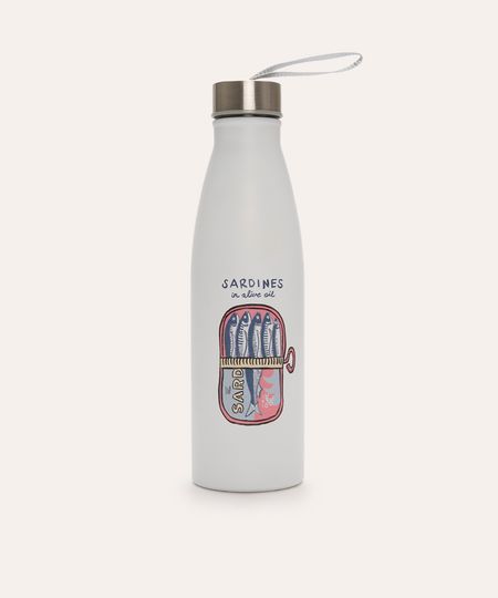 garrafa de metal sardinhas 750ml branca UNICO garrafa de metal sardinhas 750ml branca UNICO