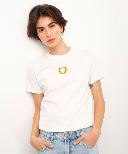 camiseta de algodão croissant off white M
