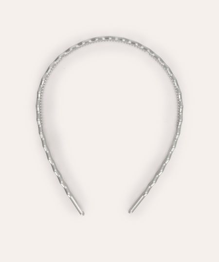 tiara infantil metalizada prateado UNICO tiara infantil metalizada prateado UNICO