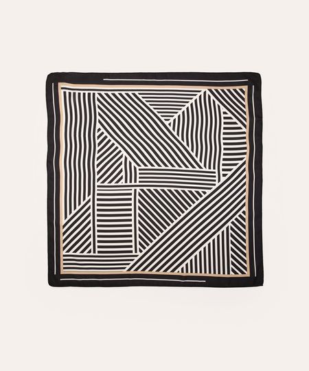 lenço estampa listrada preto UNICO lenço estampa listrada preto UNICO