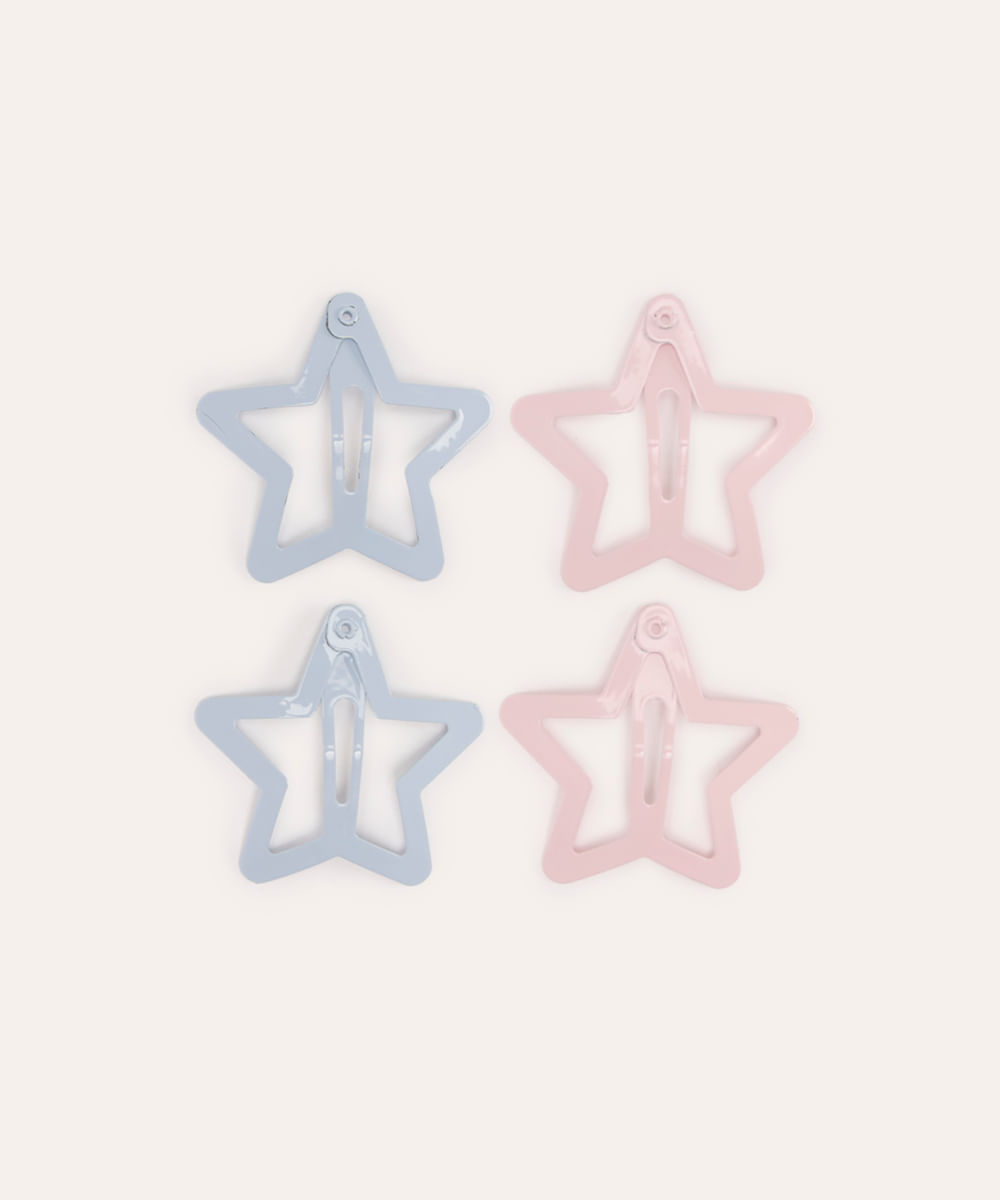 kit de 4 presilhas de cabelo tic tac infantis colorida