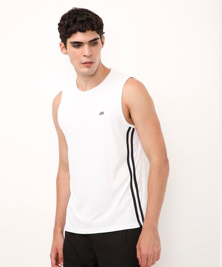 regata esportiva ace com listras branca G