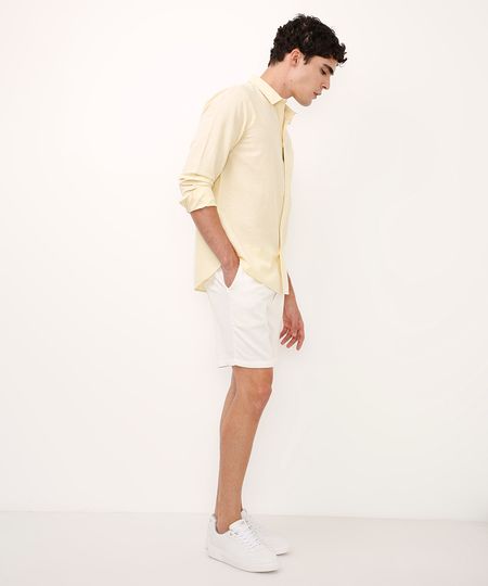 bermuda jogger texturizada off white G