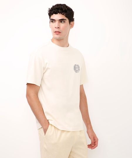 camiseta de algodão french riviera off white P