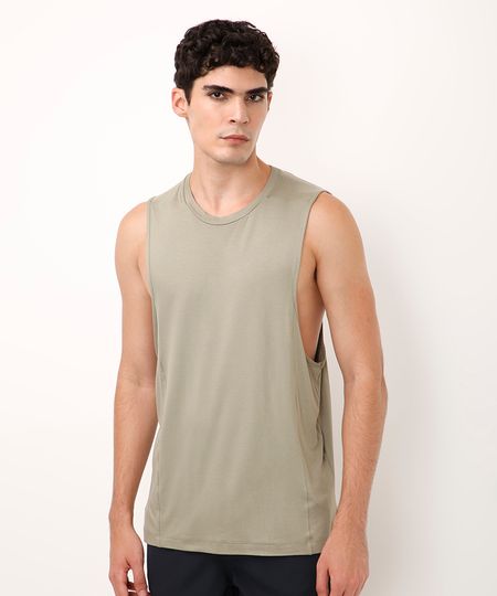 regata machão com recortes esportivo ace verde GG regata machão com recortes esportivo ace verde GG