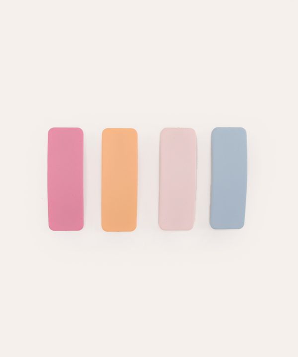 kit de 4 presilhas de cabelo infantis colorida UNICO