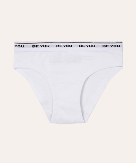 calcinha infantil de algodão be you off white P