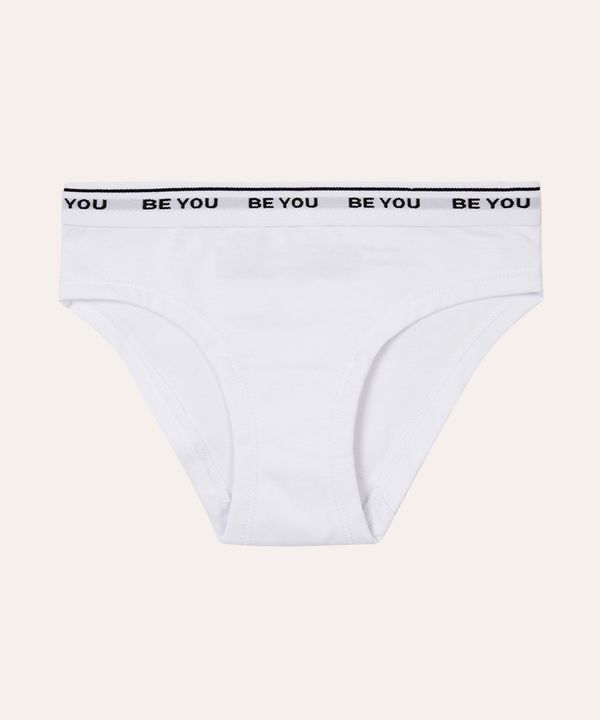 calcinha infantil de algodão be you off white M