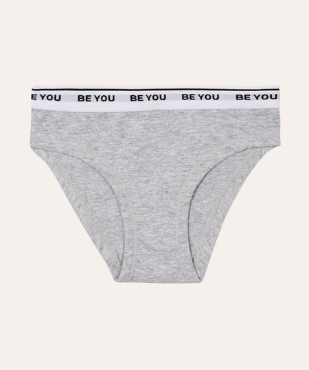 calcinha infantil de algodão be you cinza P calcinha infantil de algodão be you cinza P
