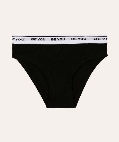 calcinha infantil de algodão be you preta P calcinha infantil de algodão be you preta P