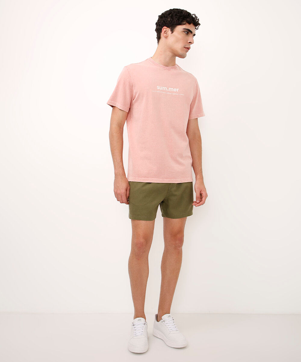 bermuda cós elástico com bolsos verde