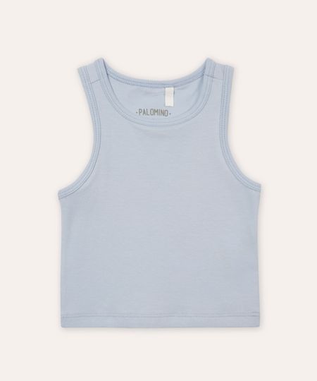 cropped de algodão infantil azul 4