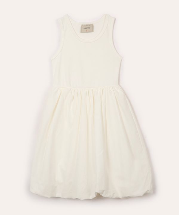 vestido infantil de algodão balonê off white 4