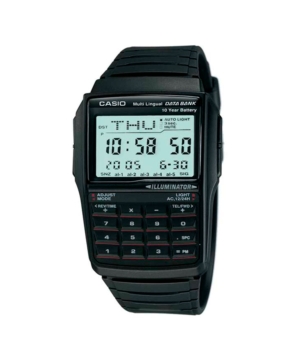 relógio digital masculino casio dbc321adf preto