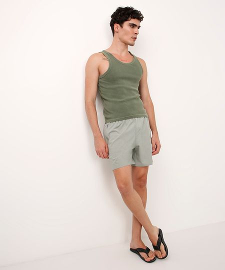 short cós elástico bolso com zíper verde P short cós elástico bolso com zíper verde P