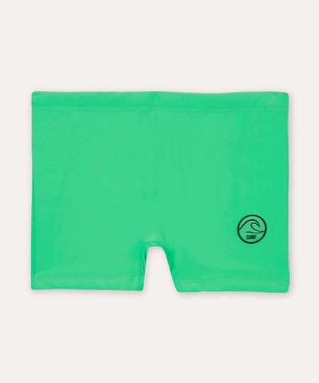 sunga infantil básica com proteção uv verde 2
