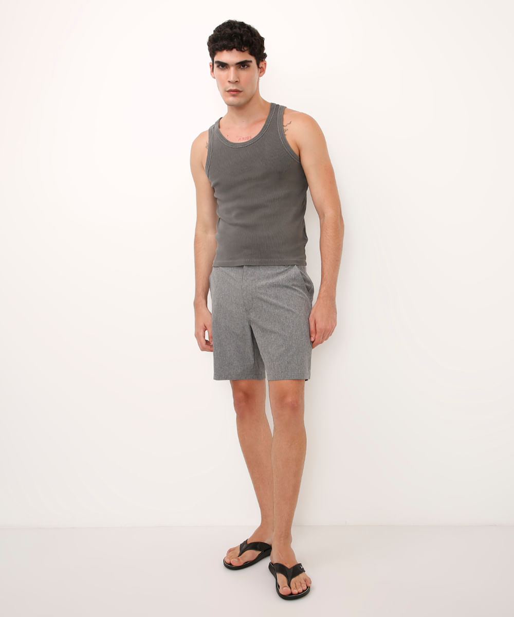 short boardshort reto cinza