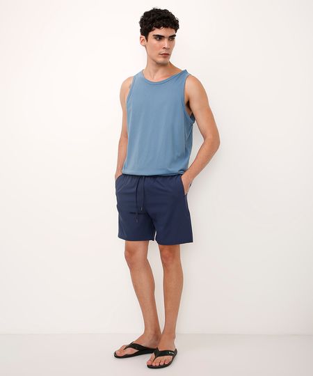 short de praia com bolsos azul G short de praia com bolsos azul G