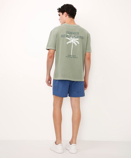 camiseta de algodão summer never ending verde PP camiseta de algodão summer never ending verde PP