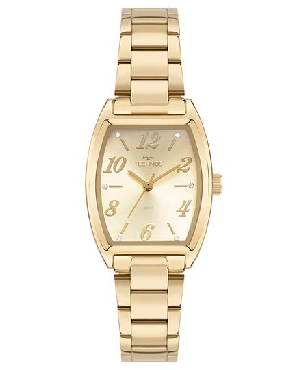 relógio analógico feminino technos 2035napk1x dourado UNICO