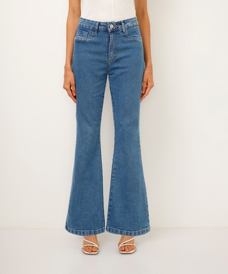 calça boot cut jeans sawary azul 40