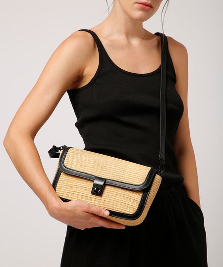 bolsa transversal texturizada mindset bege UNICO