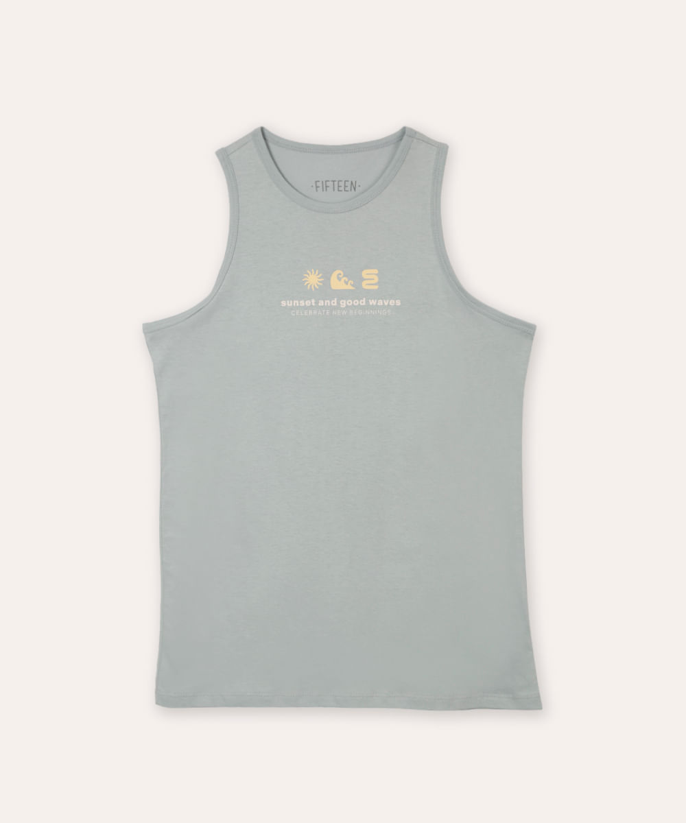 regata juvenil de algodão sunset azul