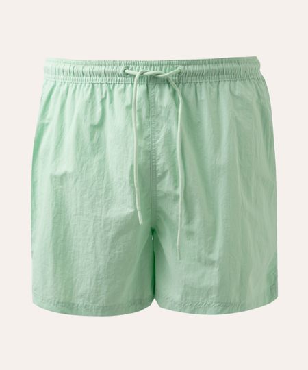 short plus size de poliamida com cordão verde GG2
