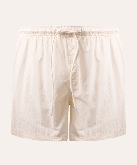 short plus size de poliamida com cordão off white GG3