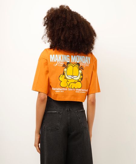 cropped de algodão garfield laranja GG cropped de algodão garfield laranja GG
