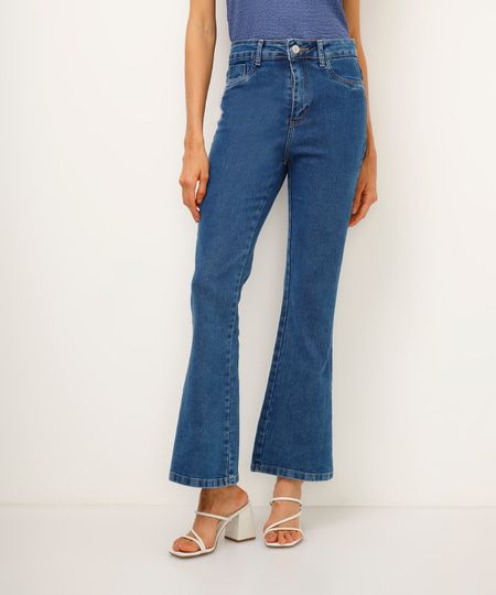 calça jeans boot cut sawary azul 42