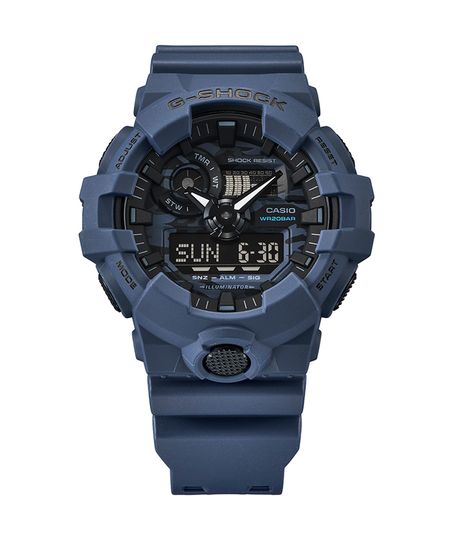 relógio g-shock casio masculino analógico digital ga-700ca-2adr azul UNICO