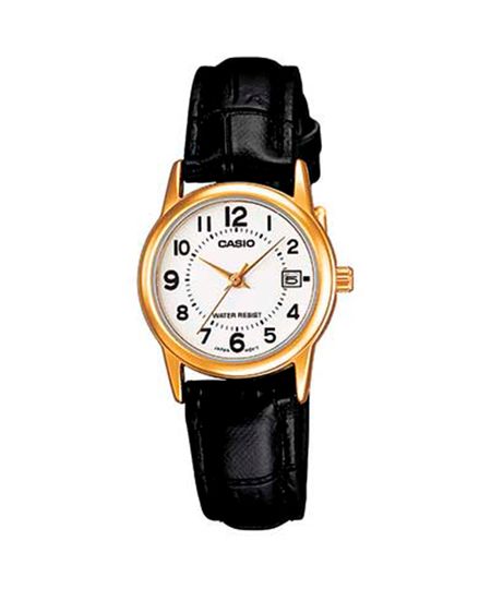 relógio casio analógico feminino ltp-v002gl-7budf preto UNICO