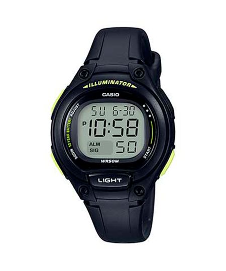 relógio casio feminino digital lw-203-1bdvf preto UNICO