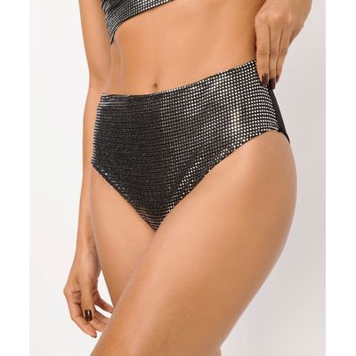 hot pant metalizada prateada